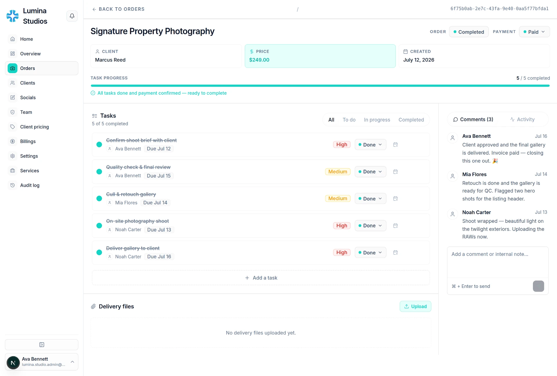 Opsable.io product interface